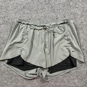 Nike Just Do It Womens Running Shorts Size 2XL Gray Pull On Athletic Training